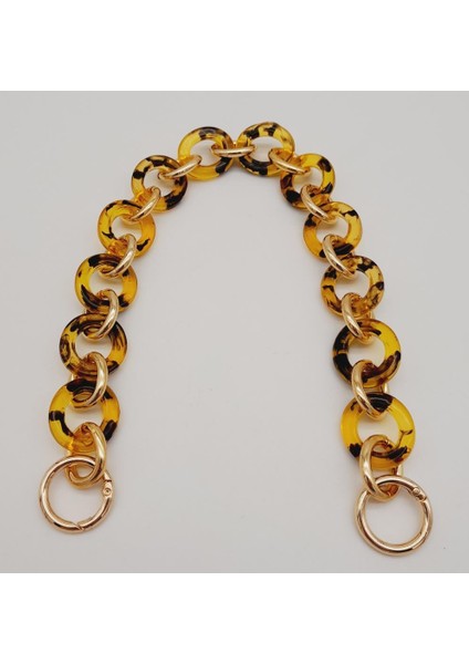 43 cm Leopar Desen Yaylı Halkalı Akrilik Zincir modelleri