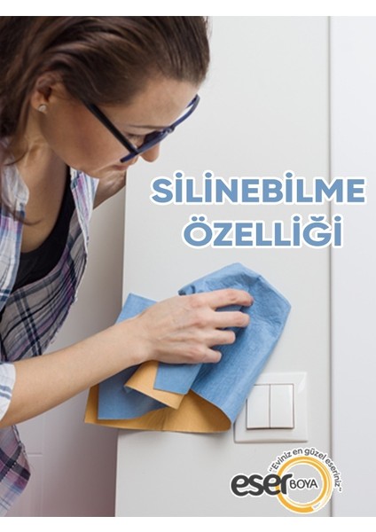 Estetik Silikonlu Mat Silinebilir İç Cephe Duvar Boyası Düden Rengi (Açık Yeşil)