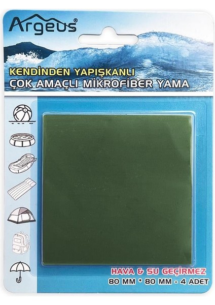 Kendinden Yapışkanlı Tamir Yaması (Mont, Şemsiye, Şişme Yatak) Haki