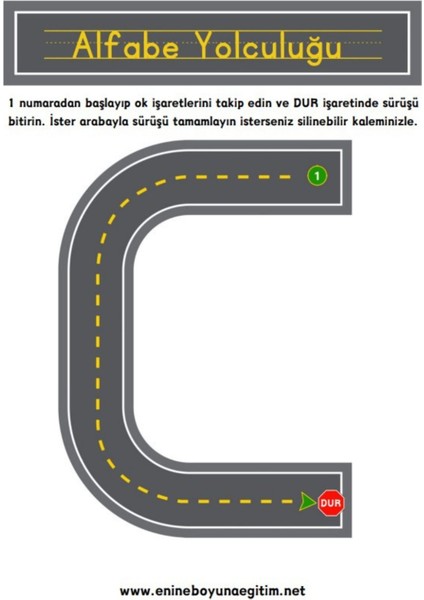 Alfabe Yolculuğu Yaz - Sil - Sür modelleri