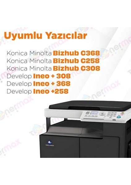 Konica Minolta DR-313 Muadil Drum Ünitesi Kırmızı / Bizhub C258 / C308 / C368 fiyatları