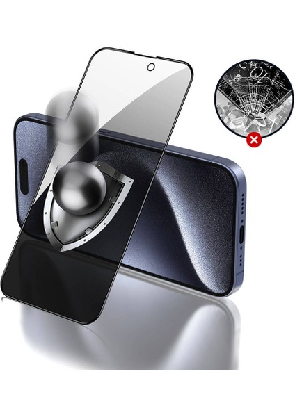 Apple iPhone 15 Rika Premium Privacy Temperli Cam Ekran Koruyucu