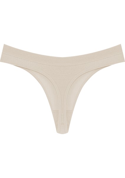 3'lü Pamuklu Fitilli Dokulu Bel Lastik Kadın Tanga Külot modelleri