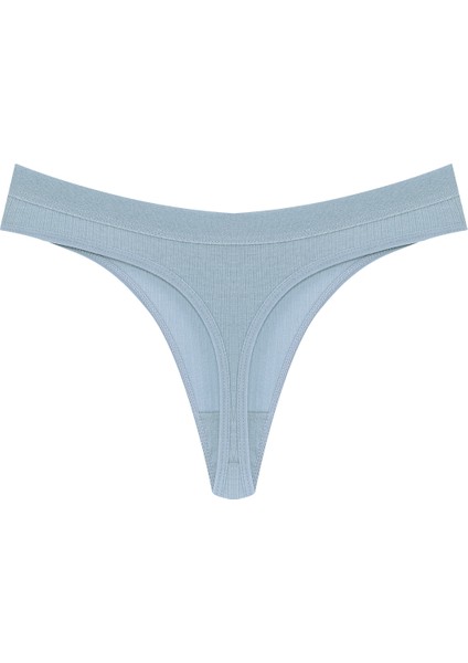 3'lü Pamuklu Fitilli Dokulu Bel Lastik Kadın Tanga Külot fırsatları