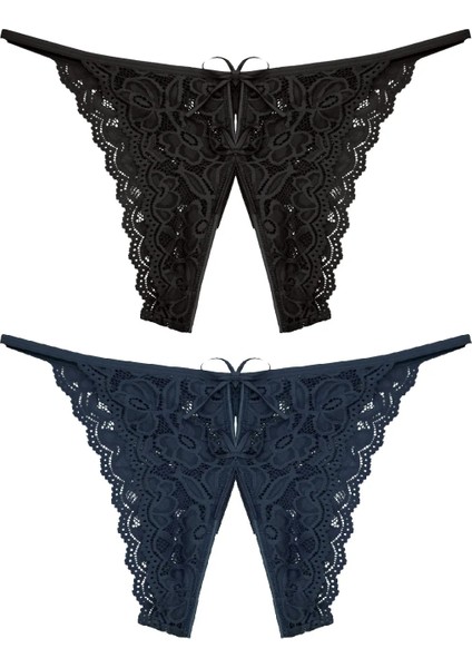 2 Li Özel Bölge Açık Bikini Kadın Külot