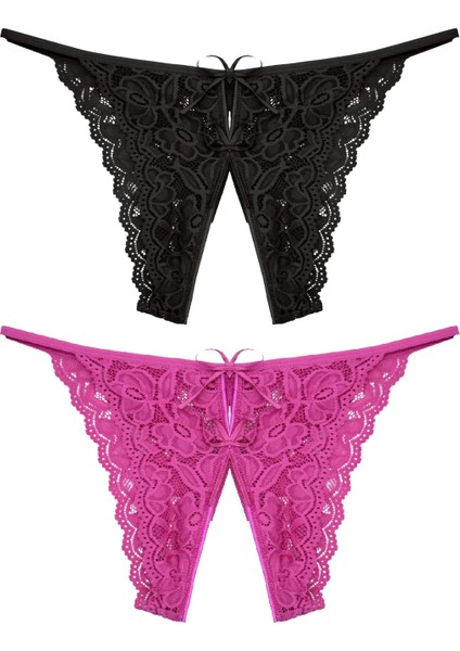 2 Li Özel Bölge Açık Bikini Kadın Külot