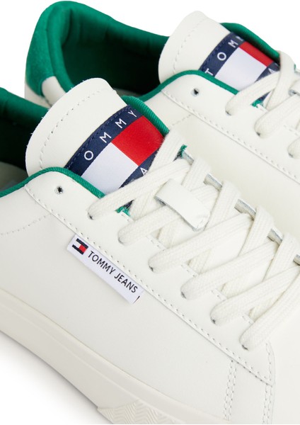 Tjw Cupsole Sneaker Ess Beyaz Kadın Sneaker modelleri