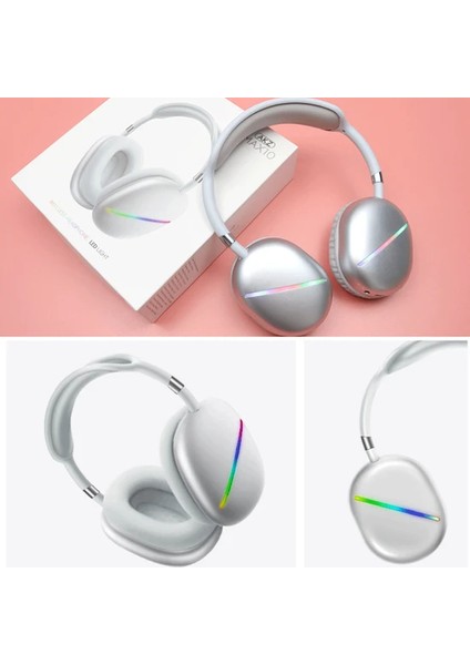 MAX10 LED Işıklı Kulak Üstü Kablosuz Bluetooth Kulaklık