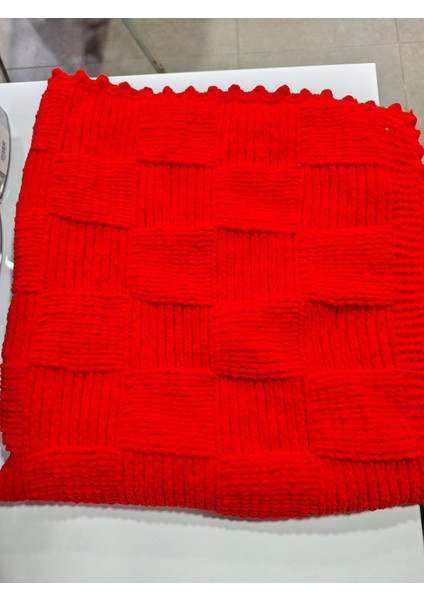 Örgü 0-12 Ay Unısex Kadife Bebek Battaniyesi