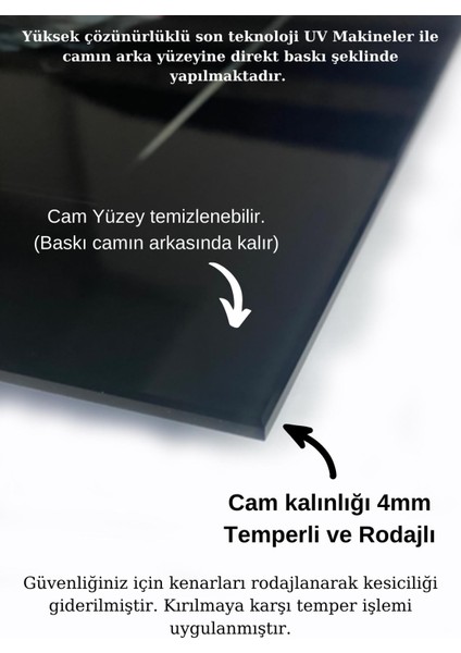 Çiçek ve Kadın Cam Tablo