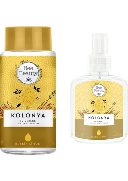 Klasik Limon Kolonya 330 ml - 100 ml 2'li Set