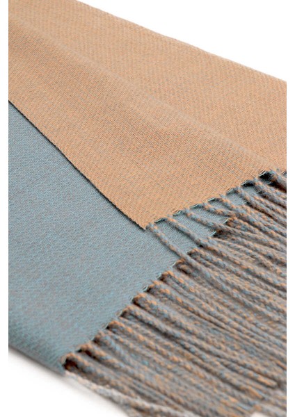 Mavi Bej Çift Taraflı Kışlık Şal fırsatları