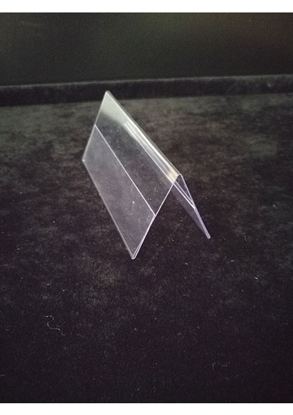 50 Adet Pvc Şeffaf Etiketlik Çatı Tipi 8 x 4 5 cm Çift Yönlü Etiketliği Ürün Etiketliği Stand Etiketlik İsimlik Ürün Bilgilendirme Kağıt Koyma Şeffaf Aparat modelleri