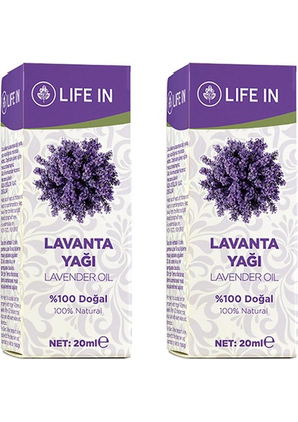 Life In Lavanta Yağı 20 ml x 2 Adet