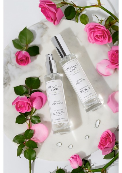 %100 Doğal Yağı Alınmamış Saf Gül Suyu Tonik Çanta Boy 50 ml