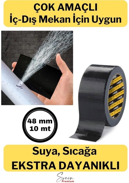 Çok Amaçlı Su Geçirmez Sızdırmaz Dayanıklı Boru Çatlak Onarım Izolasyon Siyah Tamir Bandı 48MM 10MT