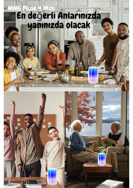 Pluse 4 Mini Taşınabilir Bluetooth Hoparlör/360°ledli Hoparlör/dekoratif Aydınlatma/led Işıklı Gece Lambası fiyatları