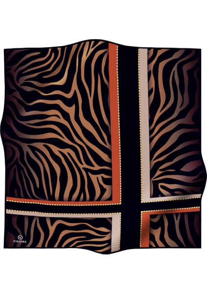 Twill Ipek Eşarp Zebra Desenli, Gold, Siyah 10581-0011 fiyatları