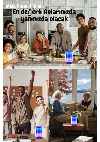 Pluse 4 Mini Taşınabilir Bluetooth Hoparlör. Işıklı Bluetooth Hoparlör. Kablosuz Bluetooth Hoparlör.temperli Camdan Üretilmiş Bluetooth Hoparlör