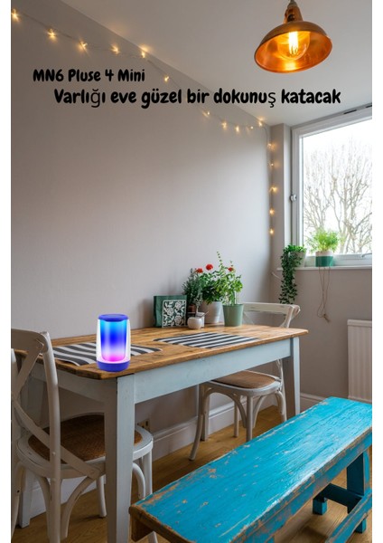 Pluse 4 Mini Taşınabilir Bluetooth Hoparlör. Işıklı Bluetooth Hoparlör. Kablosuz Bluetooth Hoparlör.temperli Camdan Üretilmiş Bluetooth Hoparlör