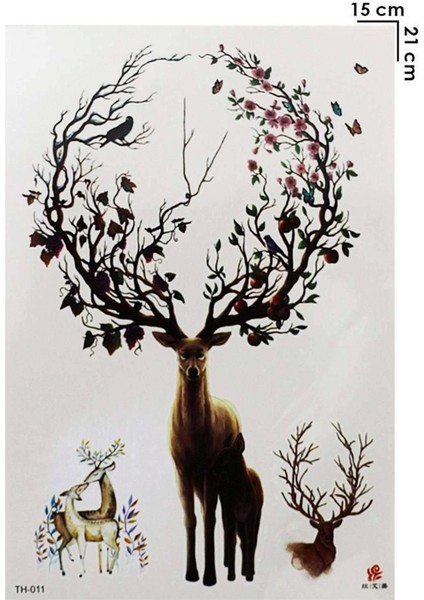 Geçici Geyik Dövme Tattoo