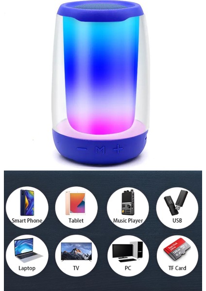 Pluse 4 Mini Taşınabilir Bluetooth Hoparlör. Işıklı Bluetooth Hoparlör. Kablosuz Bluetooth Hoparlör.temperli Camdan Üretilmiş Bluetooth Hoparlör