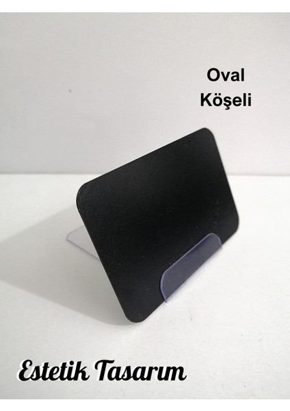 Dekoratif Siyah Etiket Seti A8 (7,5x5 cm) Silinebilir Karatahta Ayaklı Vitrin Etiket Takımı Fiyat Ürün Etiketi İsimlik Seti
