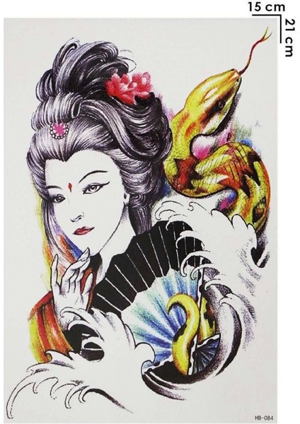 Geçici Kadın Modelli Dövme Tattoo