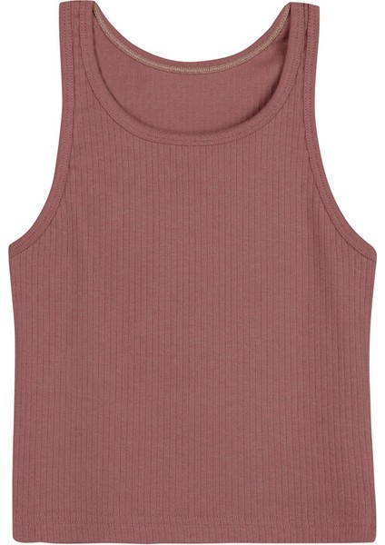 2,li Pamuklu Kalın Askılı Crop Kadın Kısa Atlet