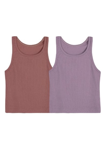 2,li Pamuklu Kalın Askılı Crop Kadın Kısa Atlet modelleri