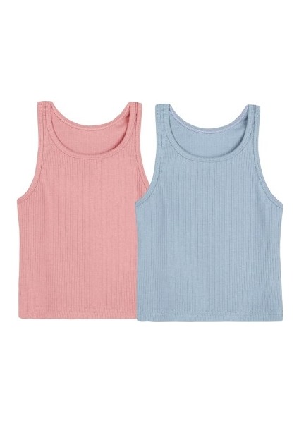 2,li Pamuklu Kalın Askılı Crop Kadın Kısa Atlet indirimleri