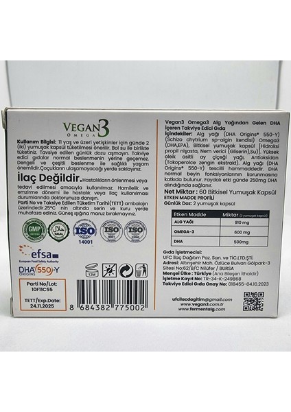 Mikroalglerden Elde Edilen Bitkisel İçerikli OMEGA-3 DHA