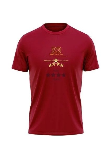 Lisanslı 2023 Şampiyonluk Kırmızı Çocuk T-Shirt Hediye Aslan Ahşap Kutulu