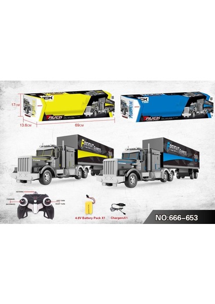 SYR-666-653 Kumandalı Şarjlı Işıklı Tır 60 cm -Vardem