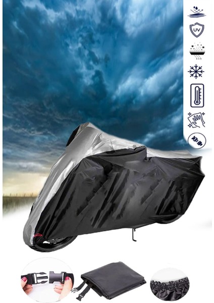 Yamaha X-Max 250 Tech Max Motosiklet Brandası Motor Branda-Gri Siyah