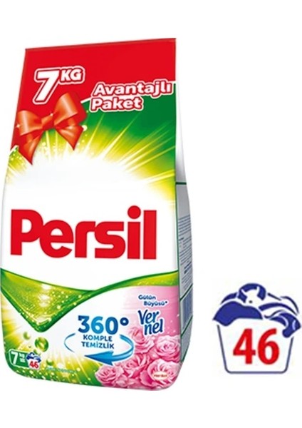 Matik Toz Çamaşır Deterjanı 7+7:14KG Gülün Büyüsü Renkli Beyaz+Color/renkli (92 Yıkama)