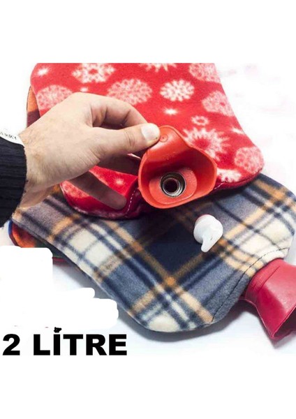 Sıcak Su Torbası 2 Litre Polar Kılıflı Termofor (4738)