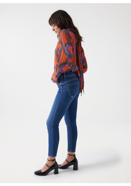 Orta Bel Slim Paça Cropped Fit Mavi Kadın Denim Pantolon 21006983 fiyatları