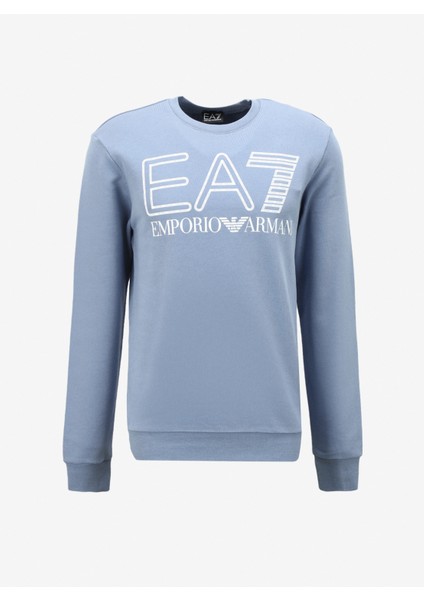 Kapüşon Yaka Açık Mavi Erkek Sweatshirt 6RPM08PJSHZ1531