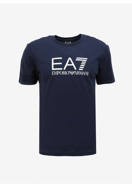 Bisiklet Yaka Koyu Lacivert Erkek T-Shirt 6RPT37PJ3BZ1554