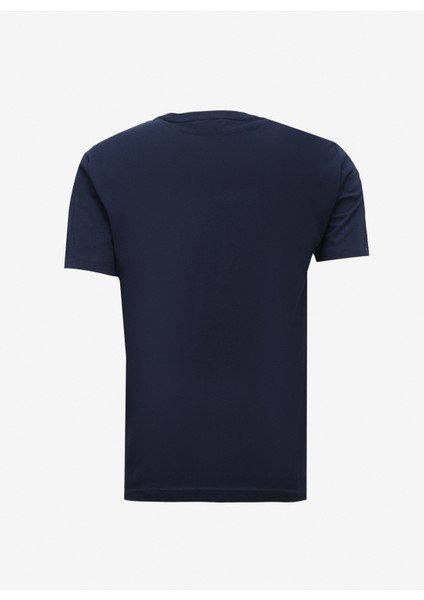 Bisiklet Yaka Koyu Lacivert Erkek T-Shirt 6RPT37PJ3BZ1554