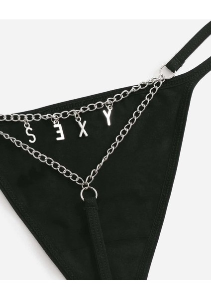 Arias Closet Arkası Sexy Yazılı Zincirli Tanga Külot OZN-19931 modelleri