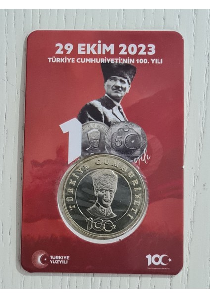 29 Ekim Madeni 5 Lira Kutusunda Çil. Koleksiyonluk Madeni 5 Lira. 29 Ekim 2023 100.YILA Özel