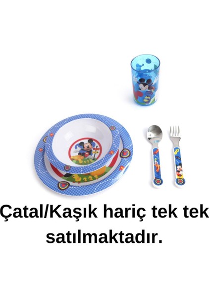 Kbobaby Disney Mickey Eğlence Evi Çocuk Çatal Kaşık Seti