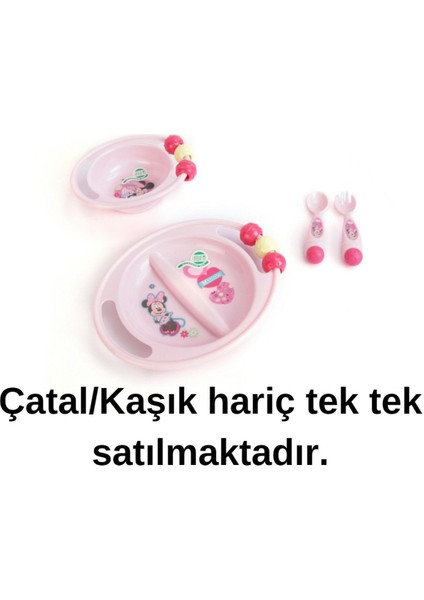 Kbobaby Disney Bebek Minnie Abc Bölmeli Tabak Diş Kaşıyıcı Boncuklu modelleri