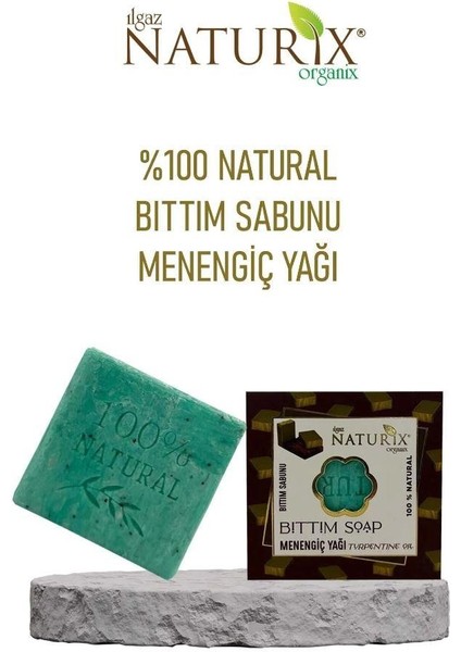 Natural Bıttım Sabunu Arındırıcı Mantar Önleyici Menengiç Botan Yağlı %100 Doğal Bıttım Soap