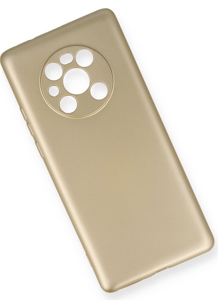 Huawei Mate 40 Pro Kılıf Premium Rubber Silikon - Gold 109008