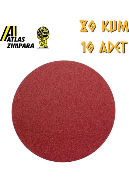 GT888 Yuvarlak Disk Cırt Zımpara 115 mm - P80 Kum - 10 Adet