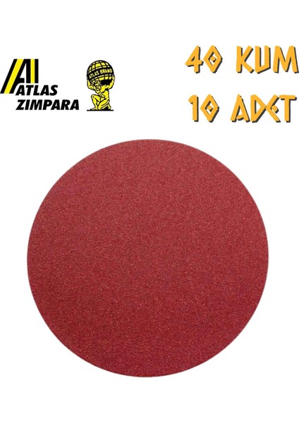 GT888 Yuvarlak Disk Cırt Zımpara 115 mm - P40 Kum - 10 Adet