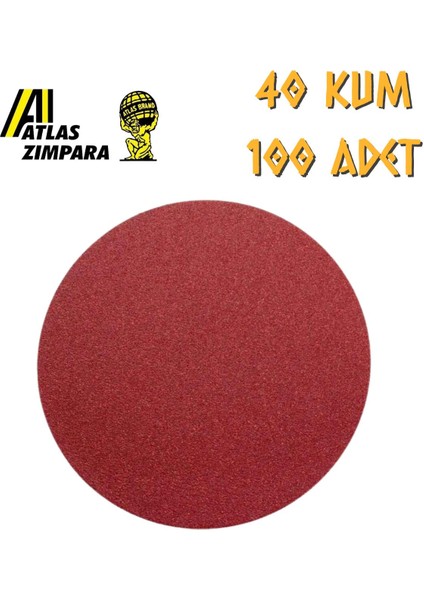 GT888 Yuvarlak Disk Cırt Zımpara 115 mm - P40 Kum - 100 Adet
